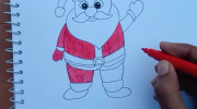 آموزش نقاشی کودکانه بابا نوئل ۲۰۲۳