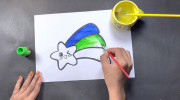 آموزش نقاشی کودکانه ستاره دنباله دار