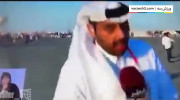 فیلم بیهوش شدن خبرنگار قطری به دلیل خستگی بالا