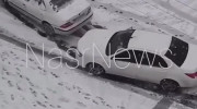 ویدیو سر خوردن دنا پلاس در روز برفی