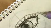 آموزش طراحی نقاشی چشم ساده سیاه قلم