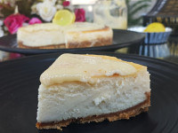 طرز تهیه دسر بیسکویتی (چیز کیک) با طعم لیمو و نعناء