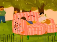 داستان کودکانه کوتاه تصویری مبل راحتی همسایه