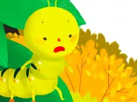 داستان تصویری کودکانه کوتاه کرم ابریشم دنبال کفش میگرده!