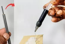 نحوه ساخت چسب گرم با باتری قلمی
