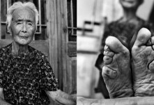 رسم قدیمی عجیب بستن پاهای زنان در چین!