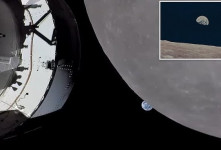 دیدن غروب زمین از پشت ماه!