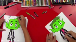 آموزش رنگ آمیزی و نقاشی شخصیت کارتونی حیونک به کودکان