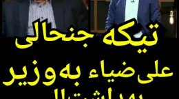 تیکه علی ضیا به وزیر بهداشت ( مشکل بالشت ها حل شد ؟)
