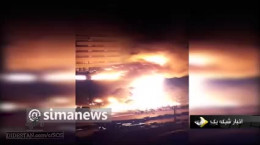فیلم آتش سوزی بزرگ و وحشتناک در مجتمع تجاری در غرب تهران