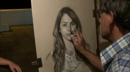نقاشی حرفه ای و حیرت انگیز چهره با ذغال