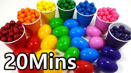 آموزش رنگ ها به کودکان با تخم مرغ شانسی و توپ‌های رنگی