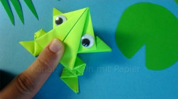 آموزش ساخت اوریگامی قورباغه متحرک به کودکان