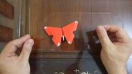 آموزش آسان ساخت اوریگامی پروانه (ساخت کاردستی با کاغذ)