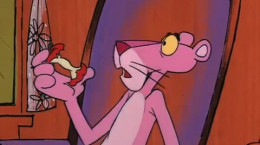 پلنگ صورتی قدیمی (Pink Panther) و مگس میوه