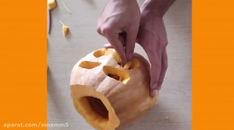 ویدیو تزئین کدو برای هالووین