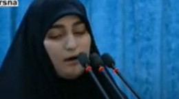 سخنرانی دختر سردار سلیمانی در تهران در روز تشییع پیکر پدر
