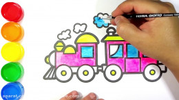 آموزش نقاشی به کودکان | این قسمت نقاشی قطار