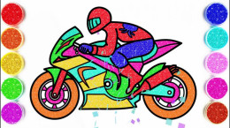 آموزش نقاشی موتور سیکلت به کودکان