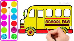آموزش نقاشی به کودکان | این قسمت نقاشی اتوبوس مدرسه ۲