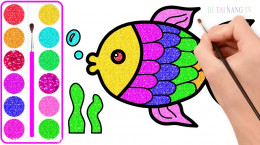 آموزش نقاشی به کودکان | این قسمت نقاشی ماهی رنگی