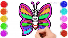 آموزش نقاشی به کودکان | این قسمت نقاشی پروانه رنگارنگ