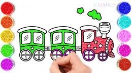 آموزش نقاشی به کودکان | این قسمت نقاشی قطار کارتونی