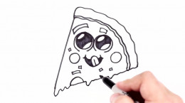 آموزش نقاشی به کودکان | این قسمت نقاشی تکه پیتزا