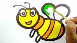 آموزش نقاشی به کودکان | این قسمت نقاشی زنبور عسل