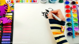 آموزش نقاشی به کودکان | این قسمت نقاشی مار کارتونی زیبا