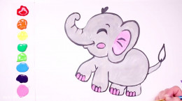 آموزش نقاشی به کودکان | این قسمت نقاشی فیل کارتونی