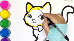 آموزش نقاشی به کودکان | این قسمت نقاشی گربه ملوس
