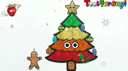 آموزش نقاشی به کودکان | این قسمت نقاشی درخت کریسمس زیبا