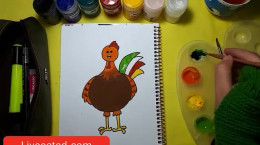 آموزش نقاشی به کودکان | این قسمت نقاشی خروس