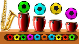 انیمیشن شاد انگلیسی توپ های رنگی برای کودکان بازیگوش