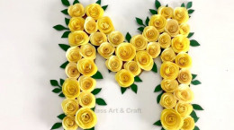 آموزش ساخت حروف انگلیسی سه بعدی با گل های زیبا