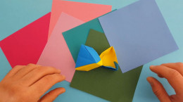 آموزش ساخت اوریگامی جعبه مثلثی