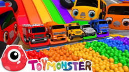کارتون ماشین ها و توپ های رنگارنگ برای بچه ها