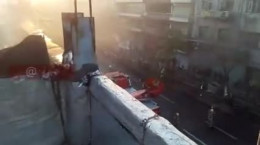 فیلم آتش سوزی ضلع شرقی ساختمان پلاسکو