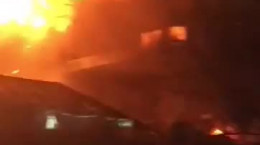 فیلم لحظات اولیه آتش سوزی انبار لباس، کنار ساختمان پلاسکو