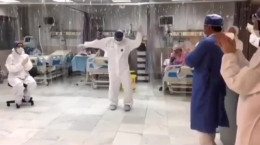 رقصیدن و شادی پرستاران با آهنگ عارف برای روحیه دادن بیماران کرونا