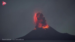فوران وحشتناک آتشفشان کراکاتوآی اندونزی