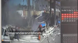 انفجار نیسان آبی در جایگاه سوخت شهید گراییلی نکا