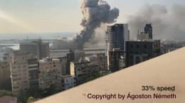 صحنه ای هولناک صحنه آهسته انفجارعظیم بیروت