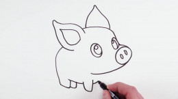 کلیپ نقاشی کودکانه نقاشی بچه خوک