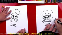کلیپ نقاشی کودکانه نقاشی سر آشپز