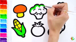 آموزش نقاشی به کودکان | این قسمت نقاشی میوه ها