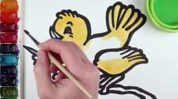آموزش نقاشی به کودکان | این قسمت نقاشی پرنده آواز خوان