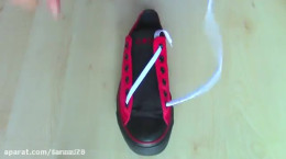 مدل بستن بند کفش ۶ سوراخه
