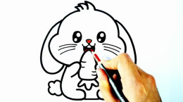 آموزش نقاشی خرگوش کوچک